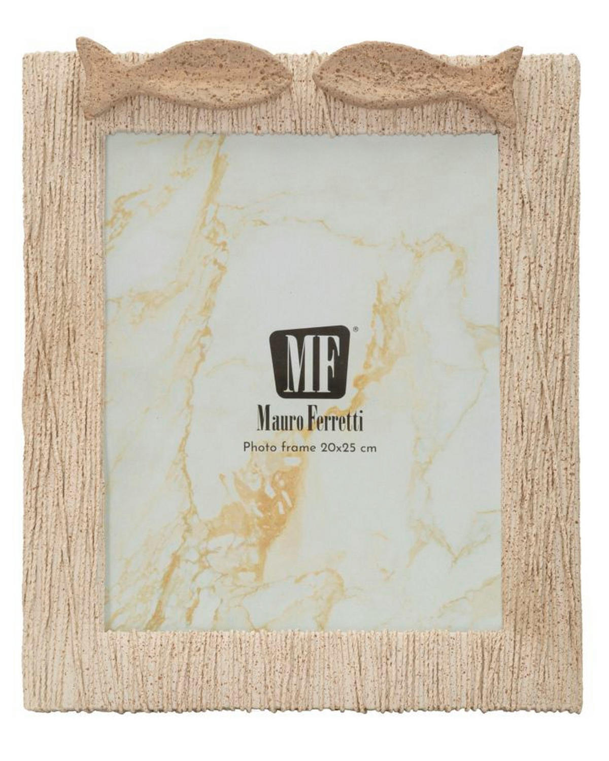 BILDERRAHMEN Sand, Fotoformat 20 x 25 cm, beige, Polyresin und Glas, Rahmen 25 x 3,2 x 31 cm - Beige, Glas/Kunststoff (25/31/3.2cm) - Mauro Ferretti