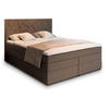 BOXBETT TRANI 160x200 cm mit Matratze und Topper - Braun - Braun, Holz (160/200cm) - MASSENO