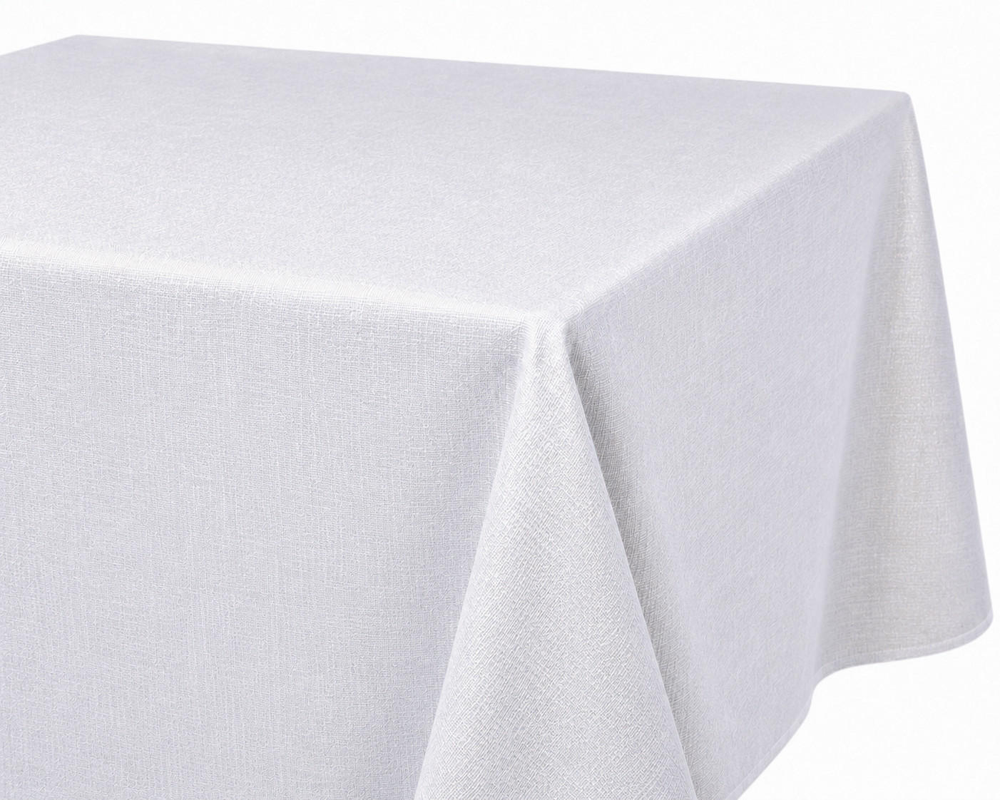 TISCHDECKE Leinenoptik 90/90 cm eckig weiß - Weiß, Kunststoff (90/90cm) - TiborTex