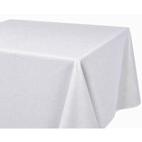 TISCHDECKE Leinenoptik 90/90 cm eckig weiß - Weiß, Kunststoff (90/90cm) - TiborTex