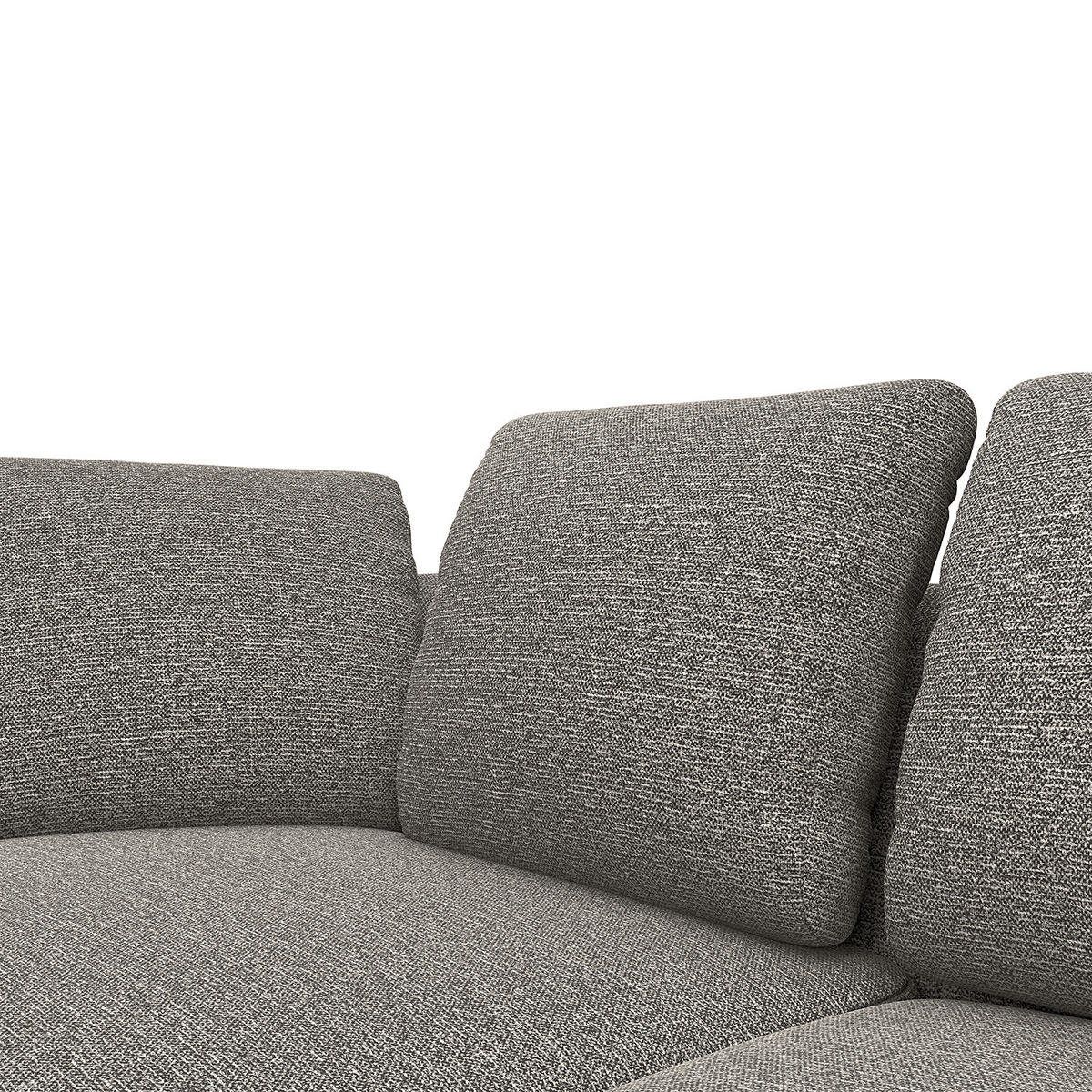 ECKSOFA mit Longchair - Schwarz/Grau, Kunststoff/Textil (217/146cm) - home24