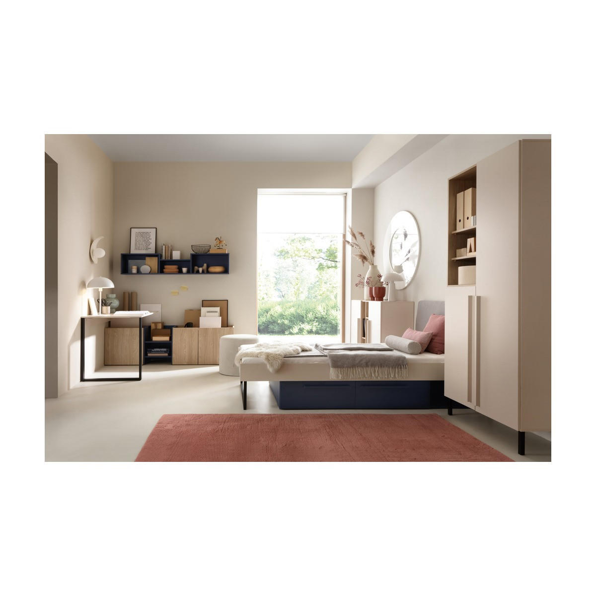 SCHLAFZIMMER Set 5-tlg. – SERGIO System – Kaschmir - Kaschmir, Holzwerkstoff (80/195/40cm) - hi-markt