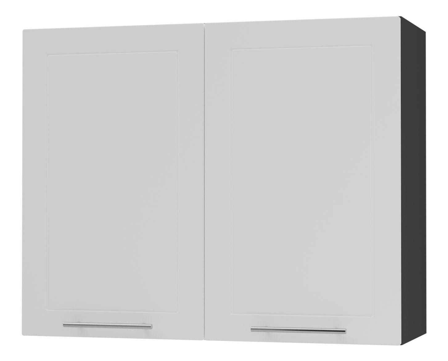 KÜCHENHÄNGESCHRANK Kvantum W3/90 Weiß Matt / Schwarz Matt 90 / 32,5 / 72cm - Schwarz/Weiß, Holz/Holzwerkstoff (90/72/32.5cm) - Feldmann-Wohnen