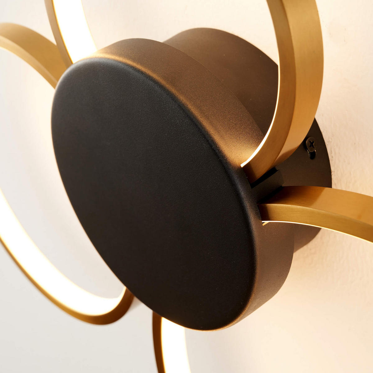 DECKENLEUCHTE Alisa, Schwarz und gold, 47cm - Goldfarben, Metall (47/38/47cm) - KOSILUM