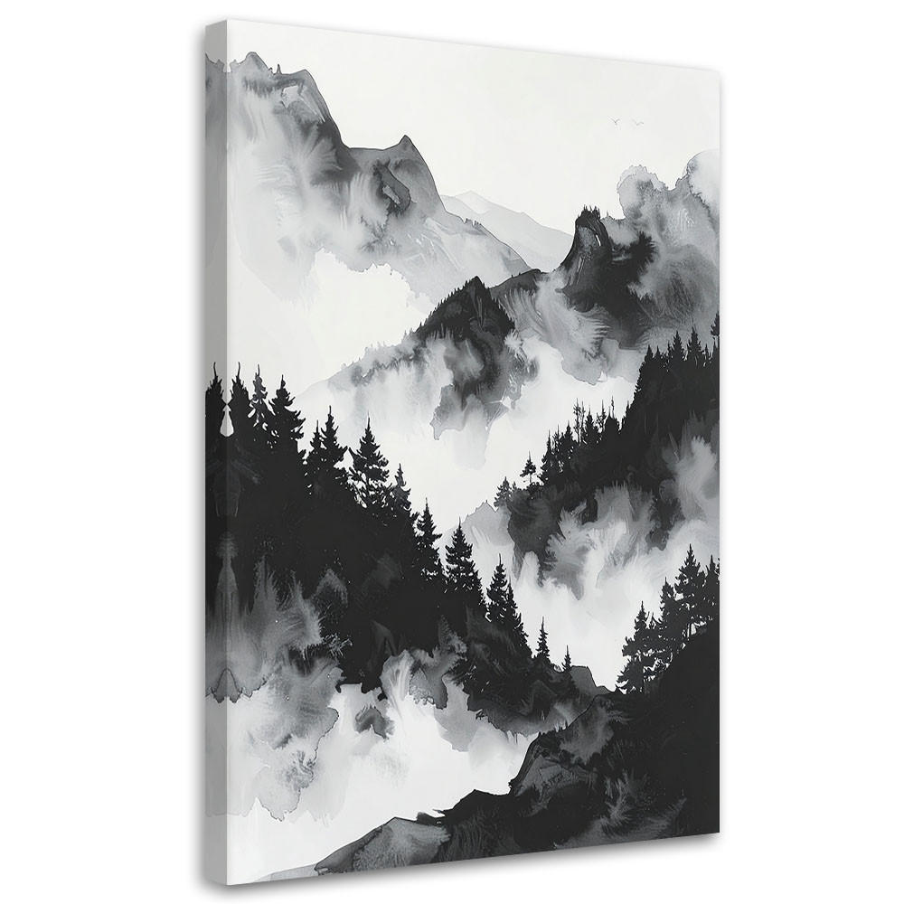 LEINWANDBILD Landschaften 60x90cm - Schwarz, Textil (60/90cm) - Feeby