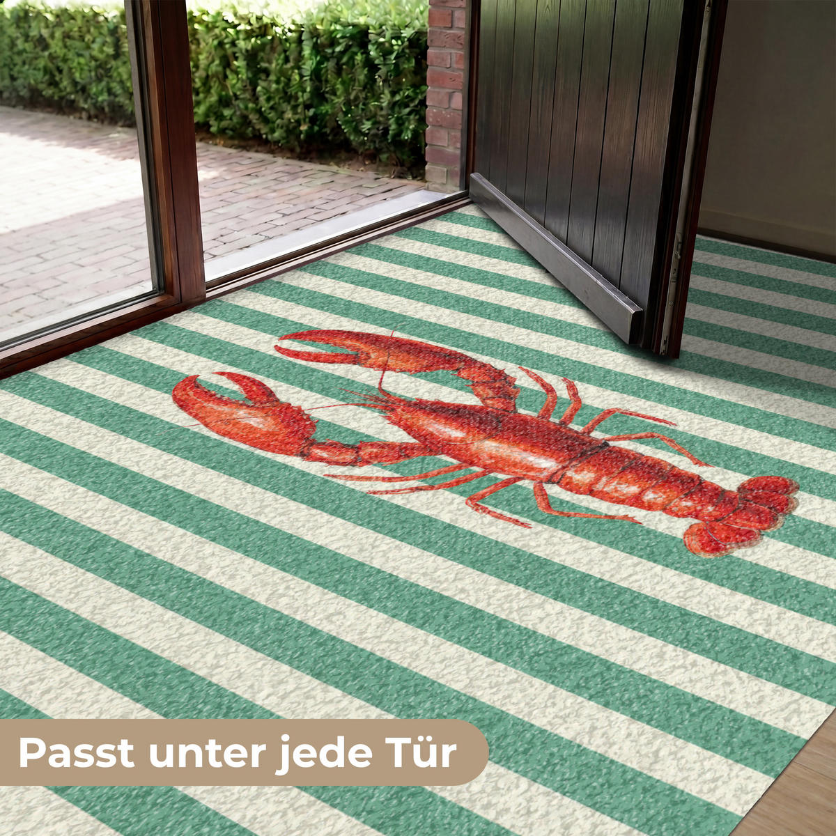 ROHOŽKA Rak - Pruhy - Realistické - Letné 180x120 cm - viacfarebná, plast (180/120cm) - MuchoWow