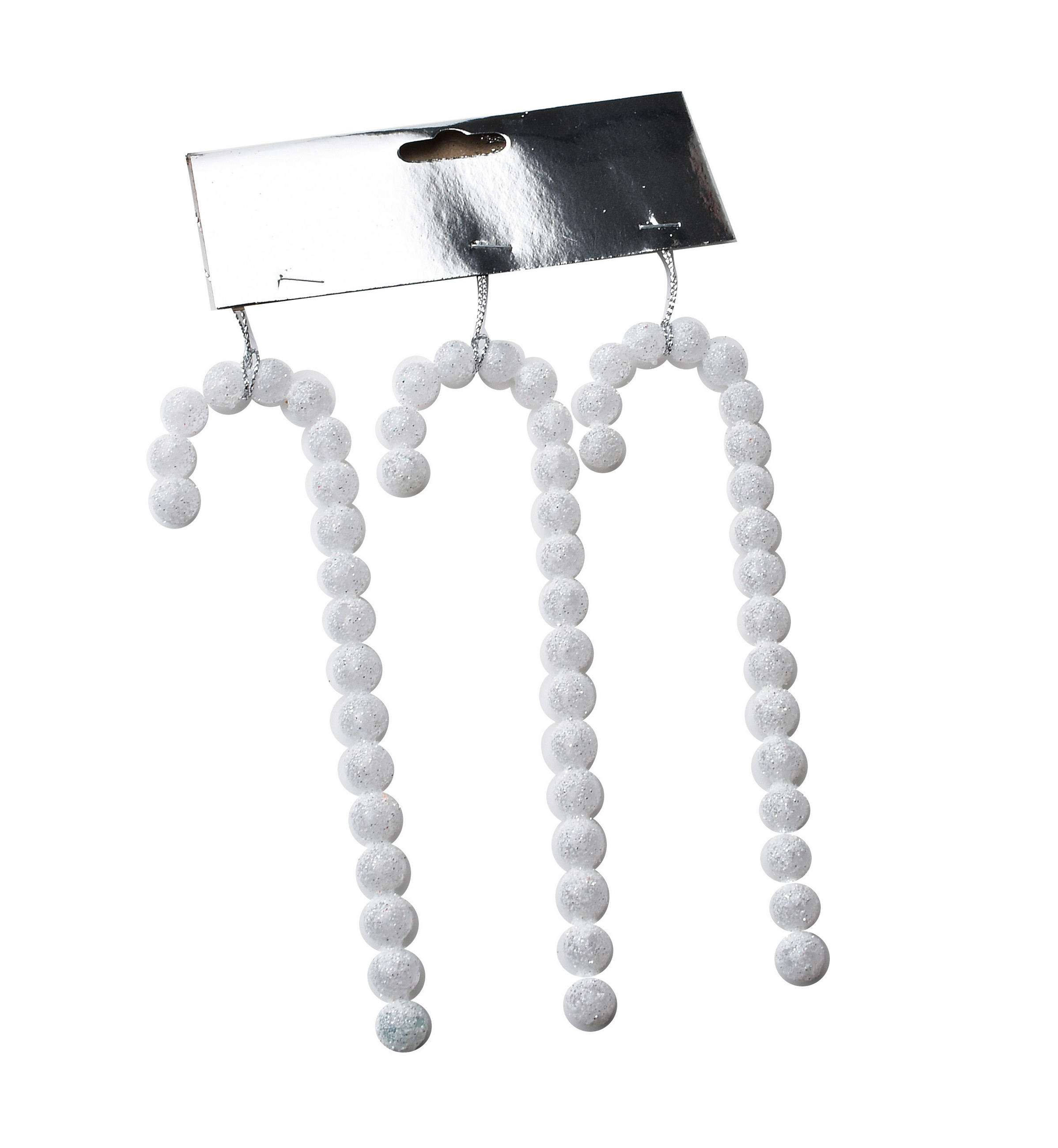 CHRISTBAUMANHÄNGER Santa Lila 3er Set Weiß 15x15x20 cm Kunststoff - Weiß, Kunststoff (15/20/15cm) - Mondex