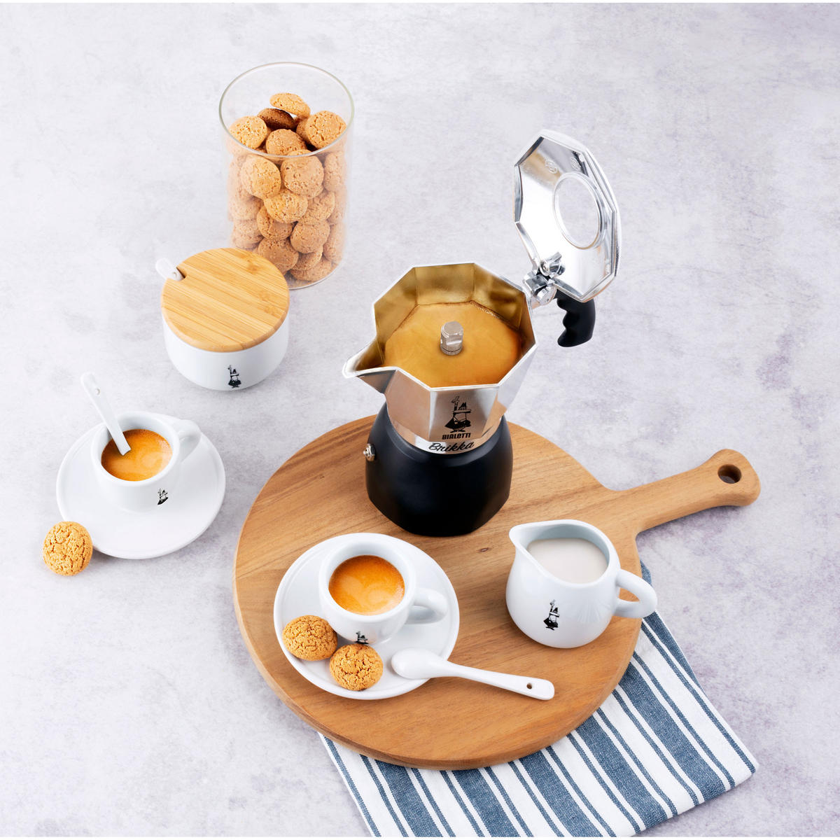 ESPRESSOKOCHER La Mokina Italia für 1 Tasse, Aluminium, Bunt, 40 ml - Multicolor, Metall (13/25/17cm) - Bialetti