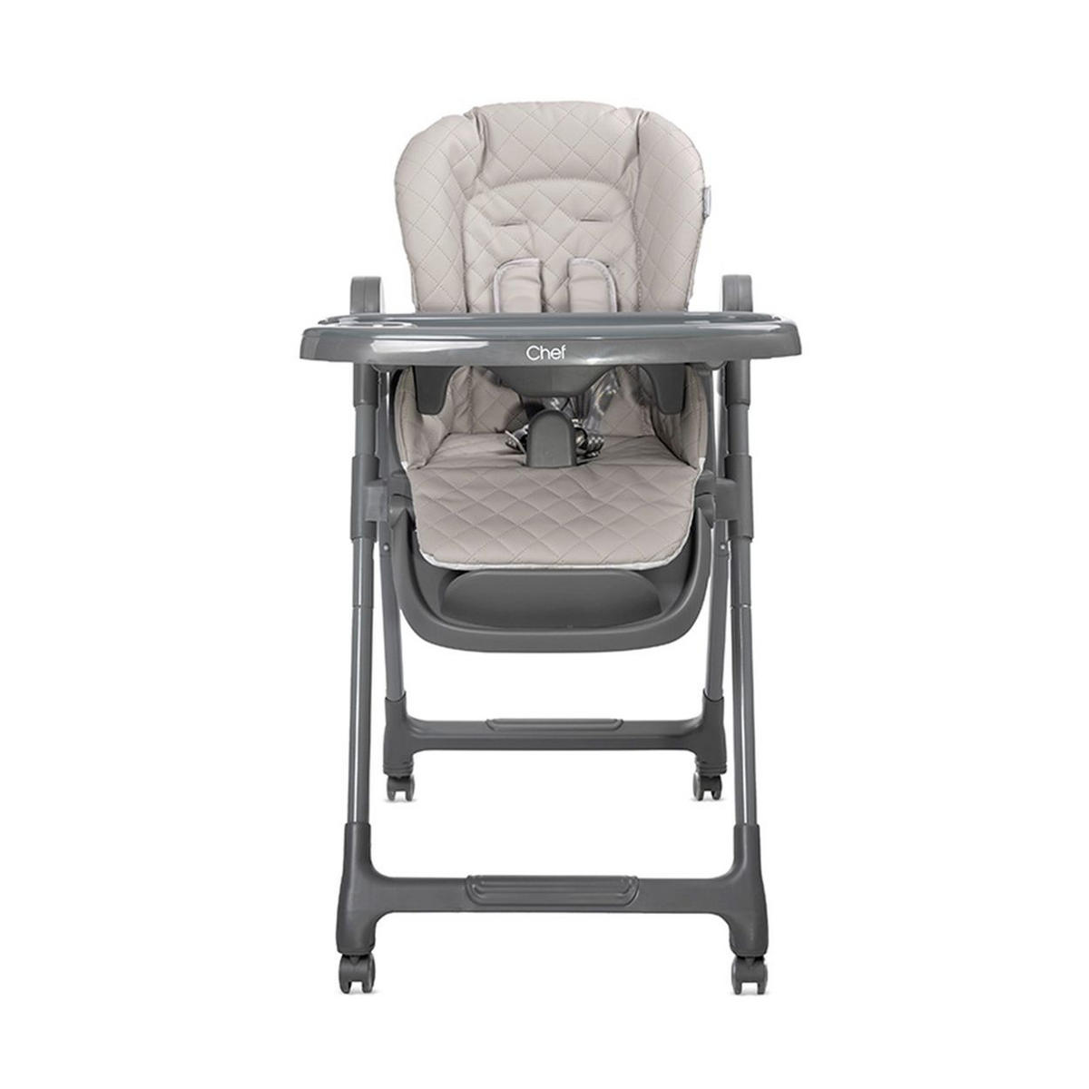 HOCHSTUHL Chef 3 in 1 beige klappbar Kinderstuhl Booster-Sitz Fußstütze - Beige, Kunststoff (53/109/84cm) - Lorelli