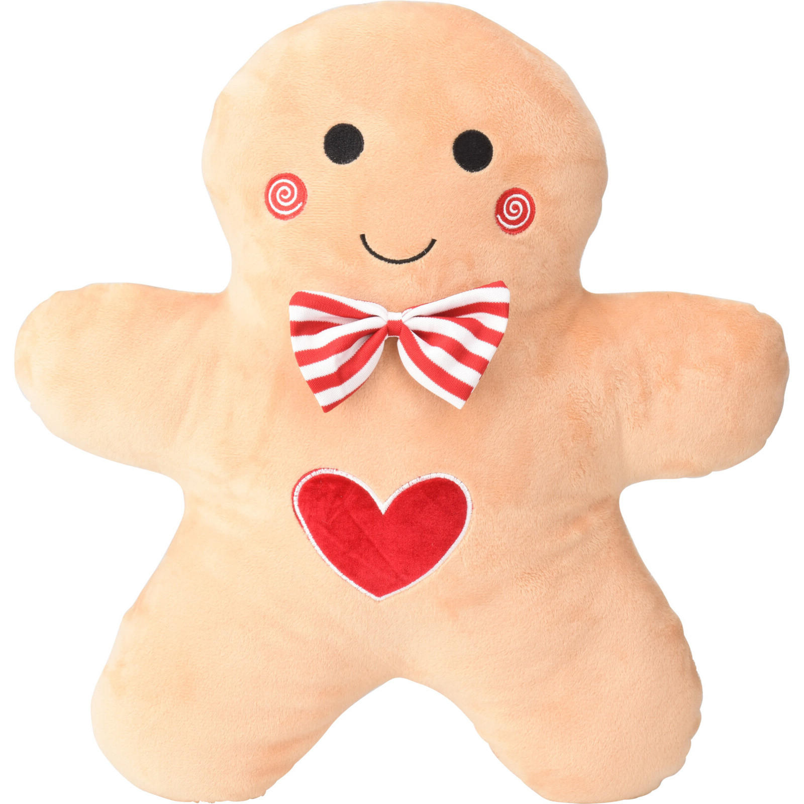 WEIHNACHTSKISSEN Lebkuchenmann 37/43 cm - Beige, Textil (37/10/43cm) - Home Styling Collection