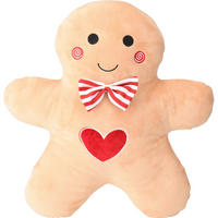 WEIHNACHTSKISSEN Lebkuchenmann 37/43 cm - Beige, Textil (37/10/43cm) - Home Styling Collection