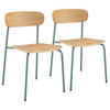 STUHL 2-tlg., Hellblau - Blau, Metall (46/78/52cm) - Oviala