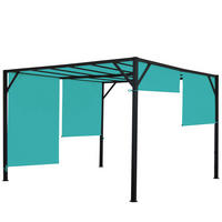 PERGOLA Baia 212x300x400cm Türkis-Blau - Türkis, Metall (300/212/400cm) - BERLINLODGE