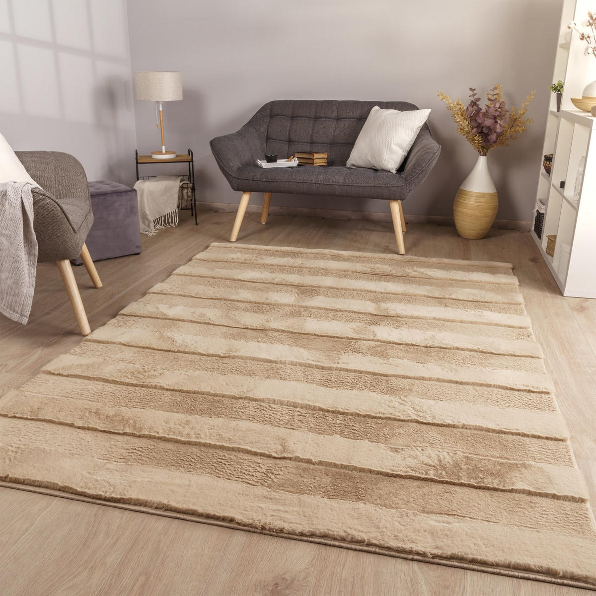 HOCHFLORTEPPICH Boho Beige 120 x 160 cm - Beige, Kunststoff (120/160cm) - TT Home