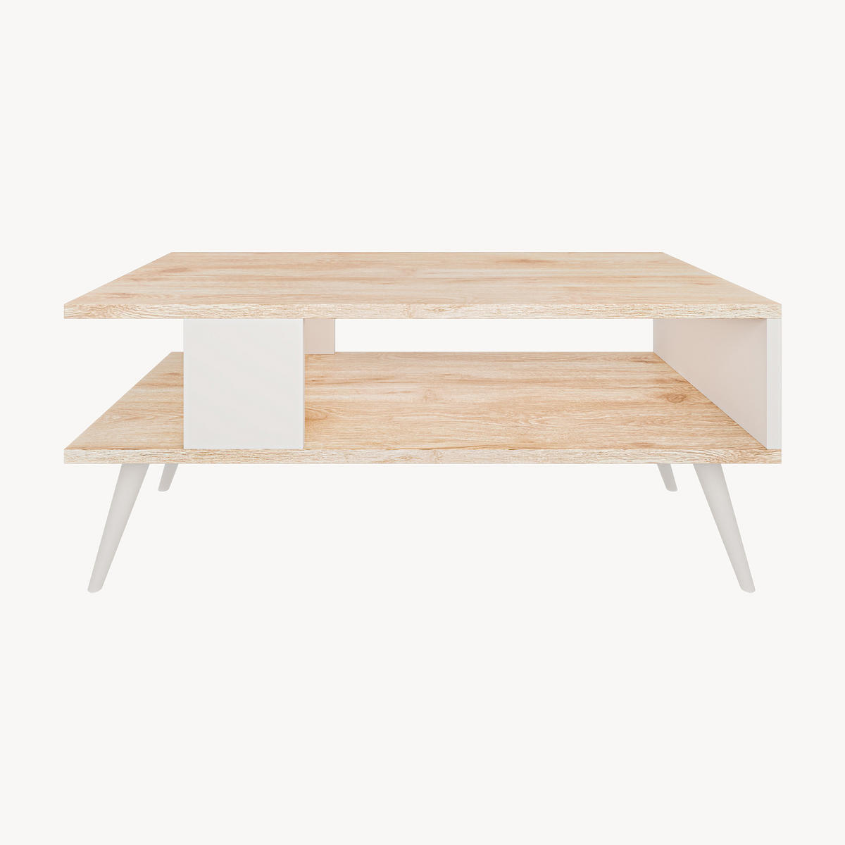 COUCHTISCH Lycksele 90/45/40 - Eichefarben, Holzwerkstoff/Kunststoff (45/90/40cm) - [en.casa]