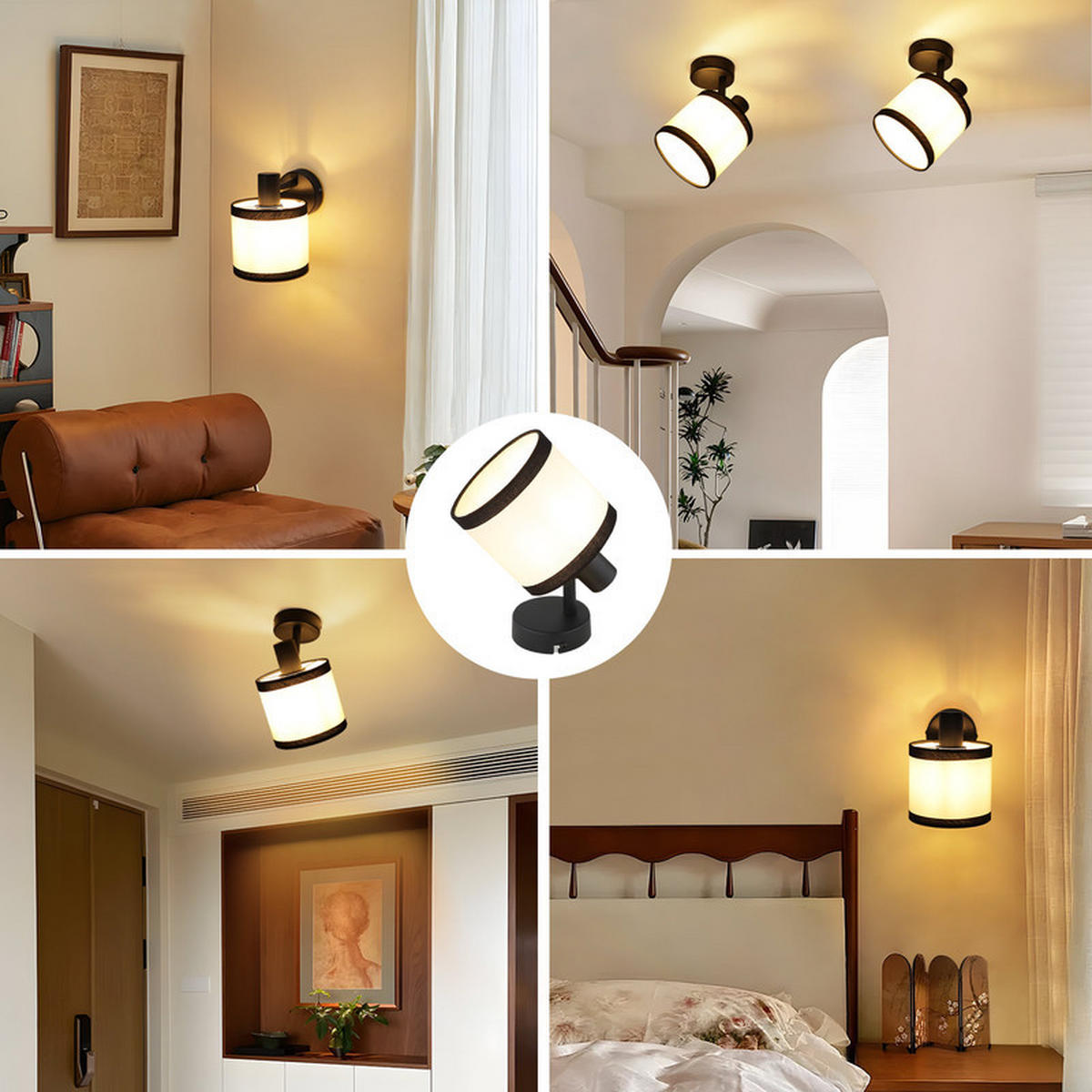 DECKENSTRAHLER Cham Ⅲ 1-flammig 15/12/16 cm - Schwarz, Metall (15/12/16cm) - Nettlife