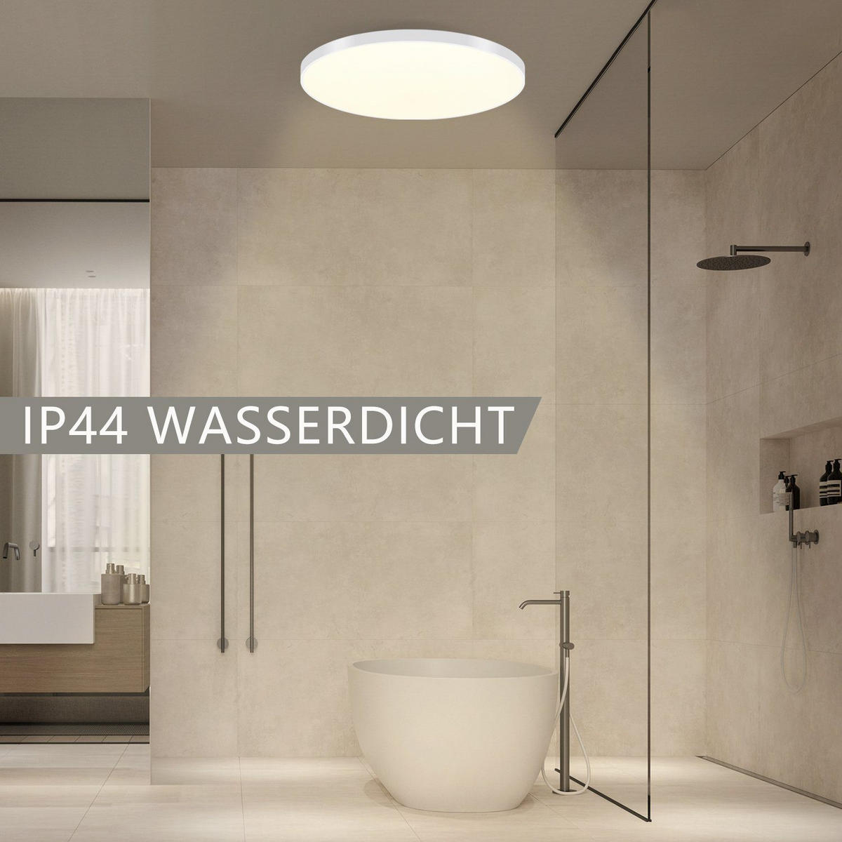 LED-DECKENLEUCHTE Ulmenbrand 37.0/6.5/37 cm - Weiß, Metall (37/37/6.5cm) - ZMH