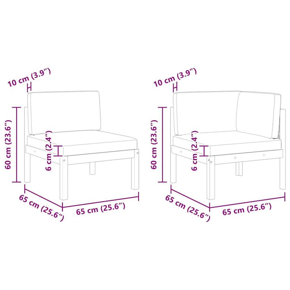 LOUNGEGARNITUR mit Seilrückenlehne und Ecksofa, aus Holz und Seil, 2-teiliges Set - Creme/Braun, Holz/Textil (65/60/65cm) - vidaXL