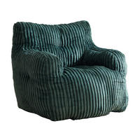 SESSEL weicher cord-stoff ergonomischer mit schaumstofffüllung - Grün, Textil (100/70/94cm) - Urban Meuble