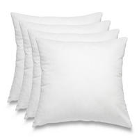 FEDERKISSEN 4er Set 100% Federn 55/55 cm Bezug aus 100% Baumwolle - Weiß, Textil (55/55cm) - wometo