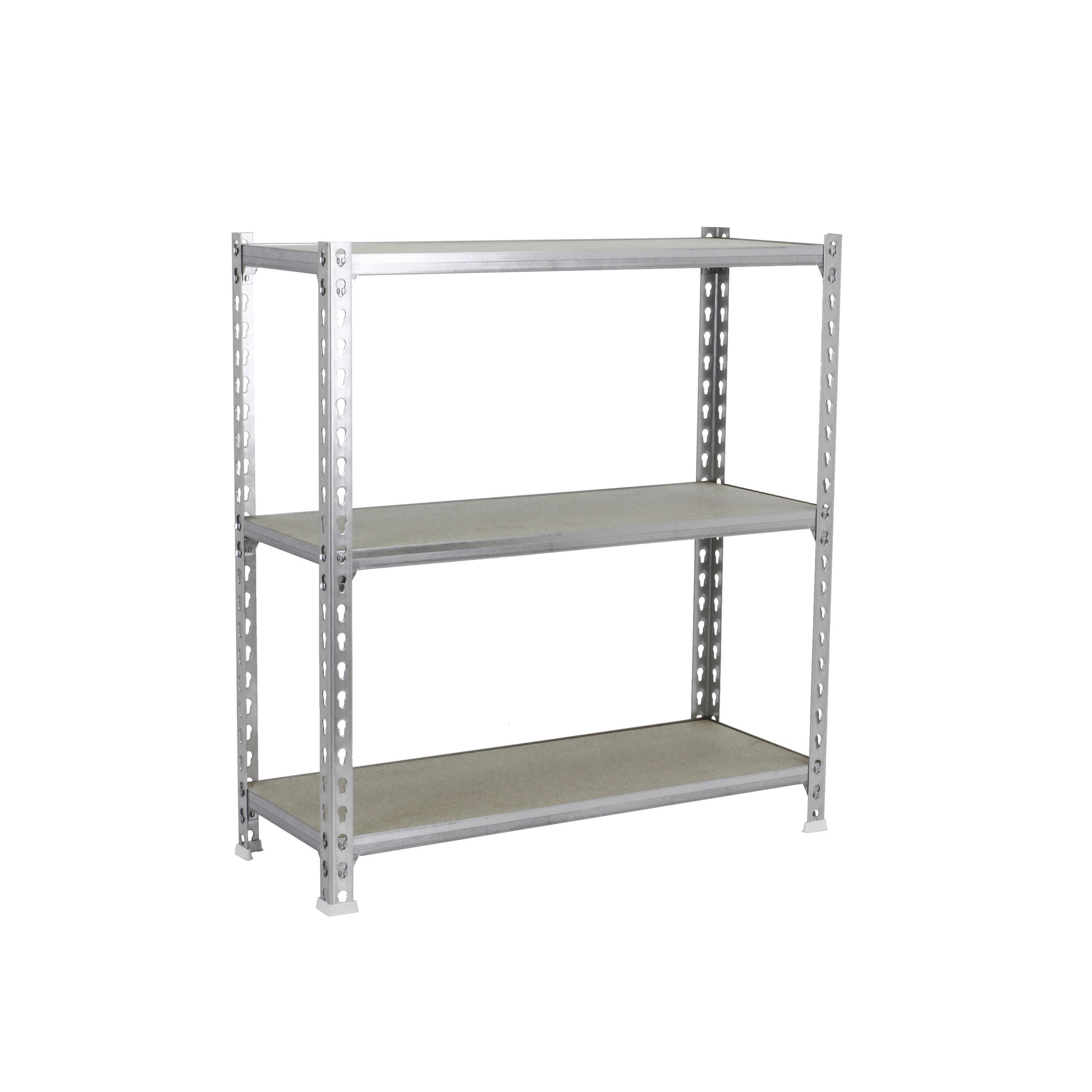 SCHWERLASTREGAL Baby Muli HxBxT 90 x 120 x 30 cm 3 Fachböden Fachlast 200 kg Verzinkt - Silberfarben, Metall (120/90/30cm) - PROREGAL