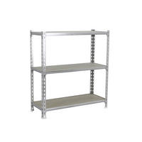 SCHWERLASTREGAL Baby Muli HxBxT 90 x 120 x 50 cm 3 Fachböden Fachlast 200 kg Verzinkt - Silberfarben, Metall (120/90/50cm) - PROREGAL