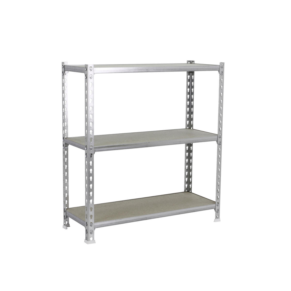 SCHWERLASTREGAL Baby Muli HxBxT 90 x 120 x 50 cm 3 Fachböden Fachlast 200 kg Verzinkt - Silberfarben, Metall (120/90/50cm) - PROREGAL