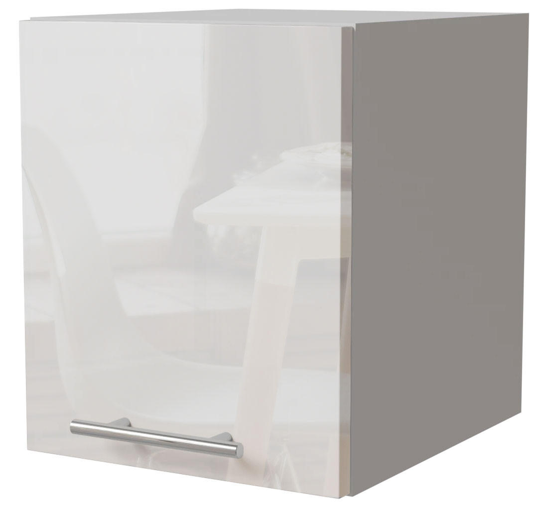 Feldmann-Wohnen Klapphängeschrank Weiß Hochglanz, Weiß 30x32.5x36 cm