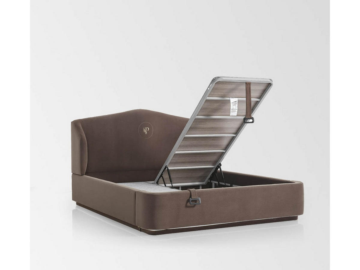 POLSTERBETT Pandora Bett Set 140x190 Braun - Braun, Textil/Metall (140/190cm) - Villa Möbel