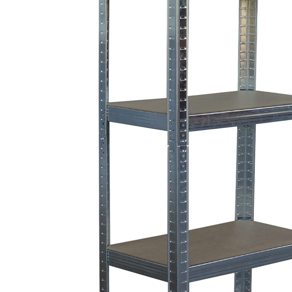 REGÁL Stříbrná přírodní 5 polic 875 kg - různobarevná, kov/kompozitní dřevo (50/180/30cm) - Relaxdays