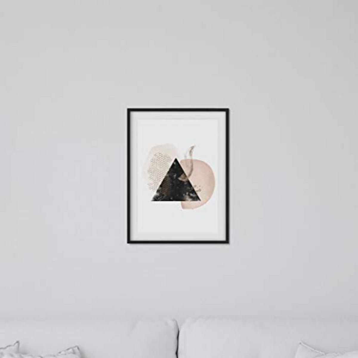 POSTER Set mit 4 Abstrakte Formen und Figuren Braun A3 Schwarzer Rahmen - Schwarz, Papier (29.7/3cm) - Nacnic