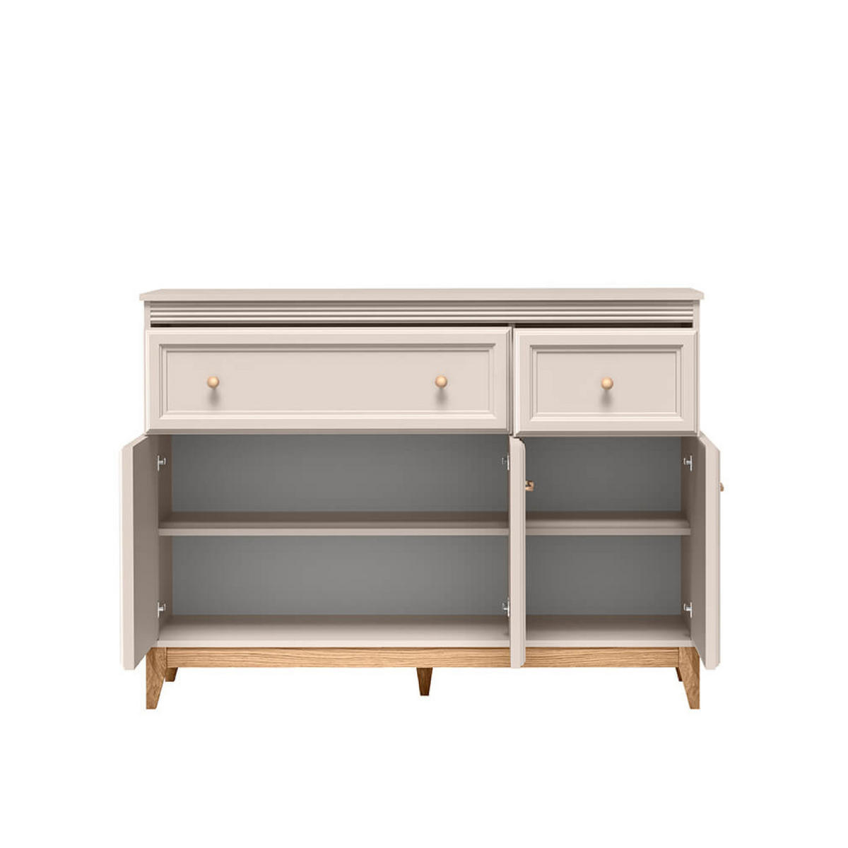 KOMMODE Windsor W-1 135,5 x 100 x 40,5 cm Kaschmir - Kaschmir/Eichefarben, Eichenholz/Holzwerkstoff (135.5/100/40.5cm) - Koseto