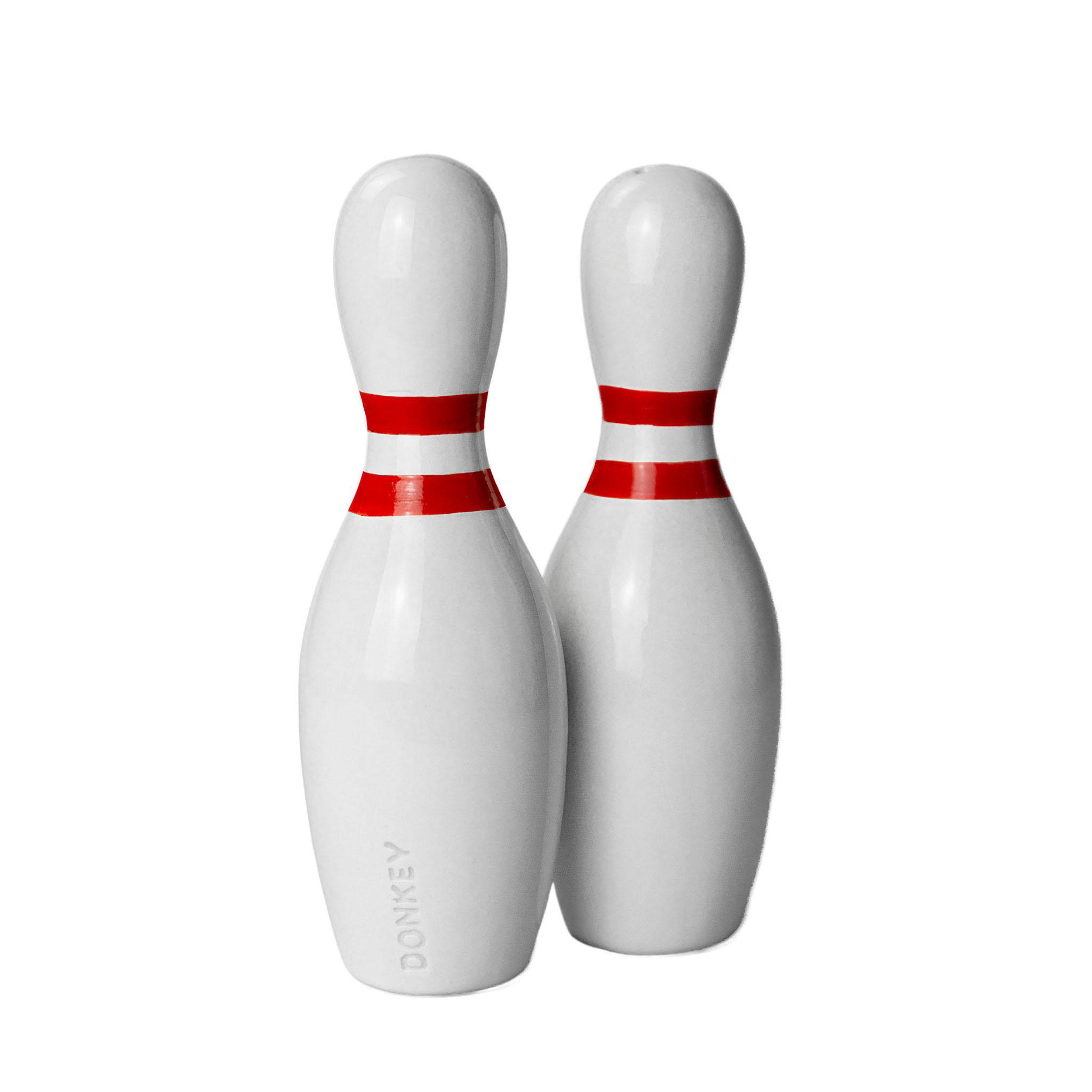 GEWÜRZSTREUER Icons of Sport Bowling Pin, 2-tlg., Dolomit - Weiß, Keramik (4/12/2.5cm) - Donkey Products