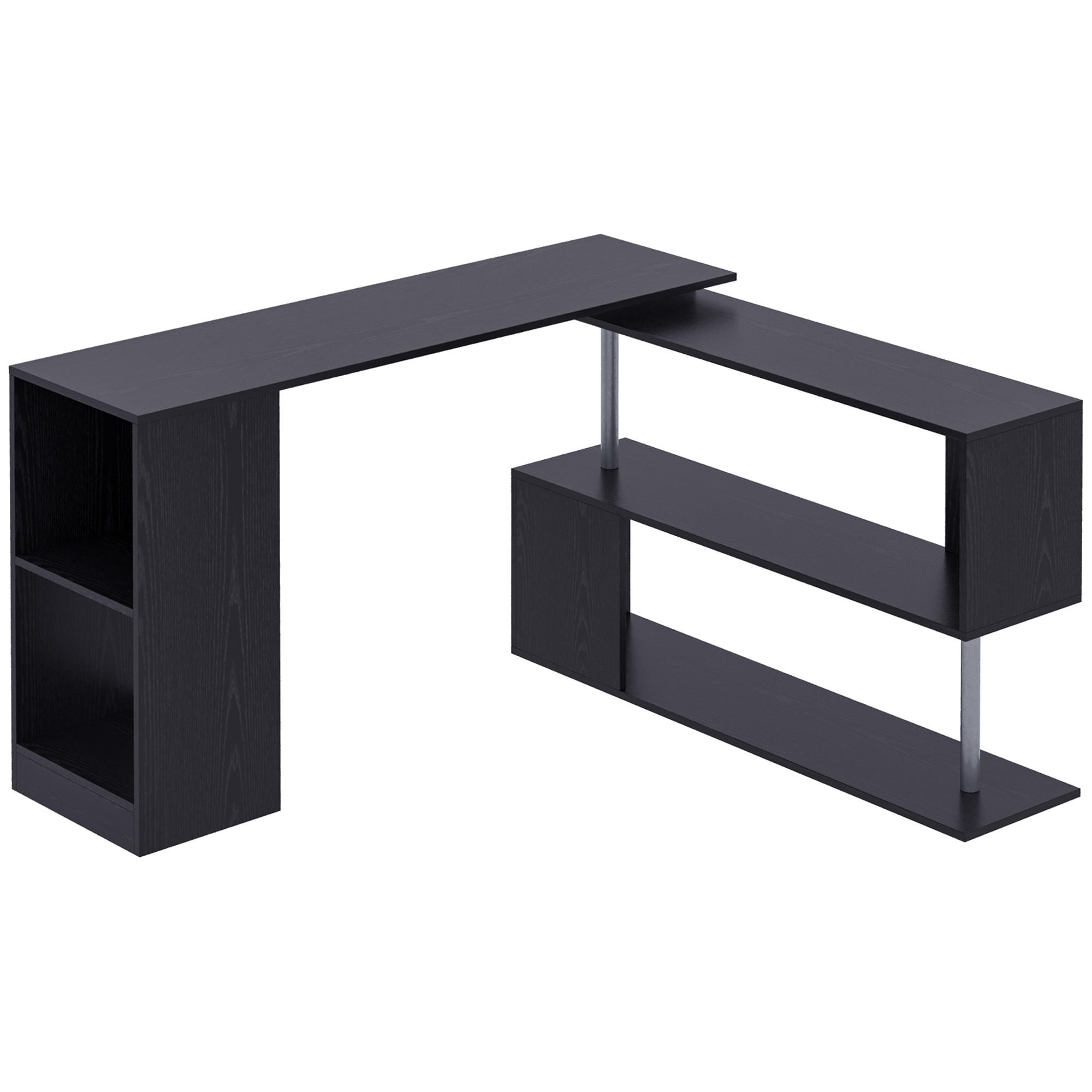 ECKSCHREIBTISCH Schwarz 1 Stück - Schwarz, Holzwerkstoff (140/120/78cm) - GiPP