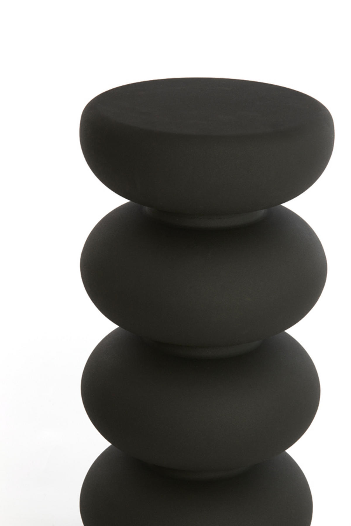 SÄULE Kobodo Schwarz Ø35/80 cm - Schwarz, Metall (35/35/80cm) - Light & Living