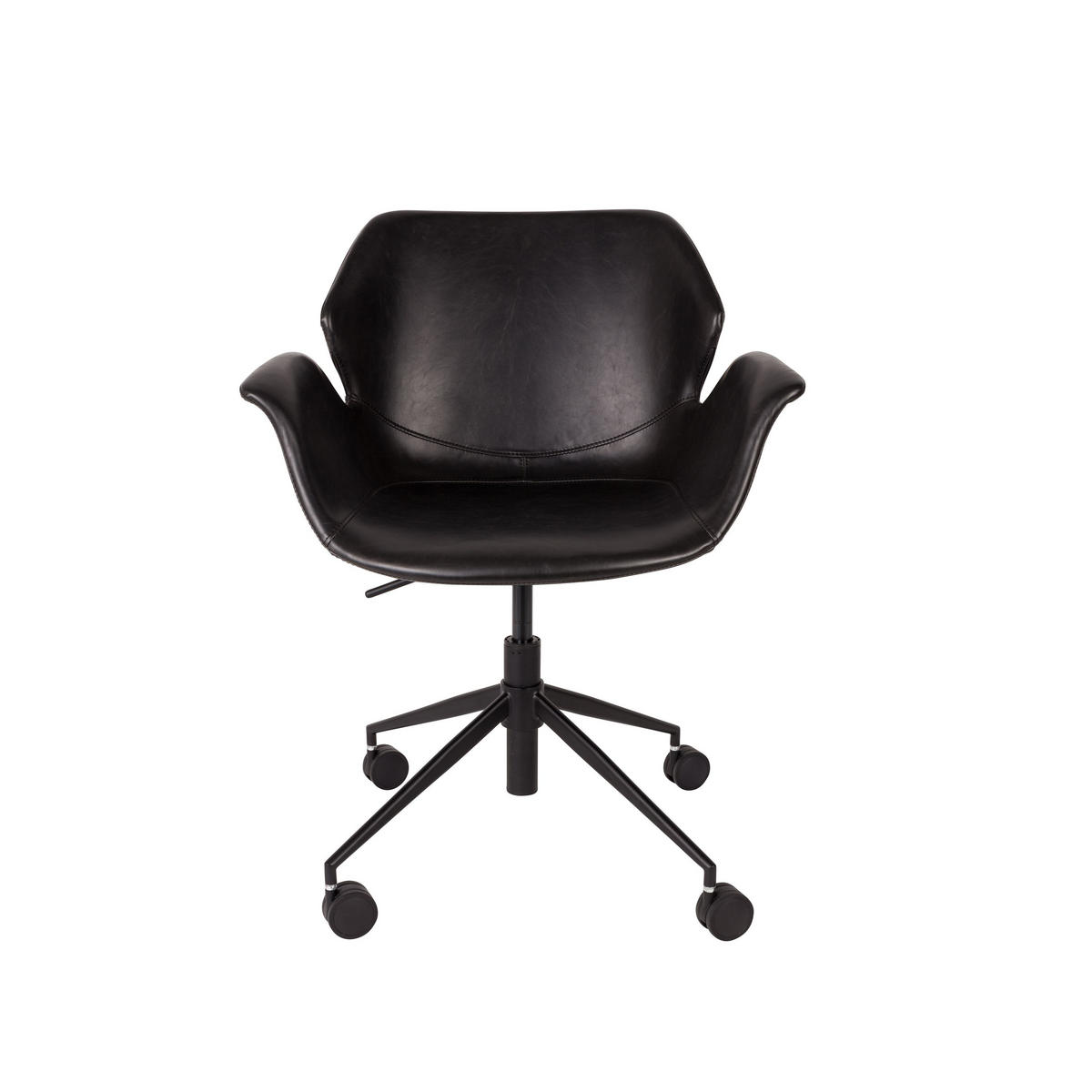 BÜROSTUHL Nikki Bürostuhl Armlehne Schwarz - Schwarz, Kunststoff (77/77.5/77cm) - Zuiver