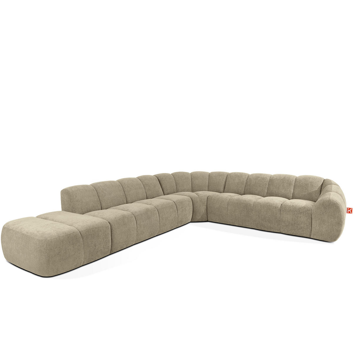 ECKSOFA LINKS FLAVA, Sandfarben - Sandfarben, Holz/Holzwerkstoff (310/354cm) - KONSIMO®