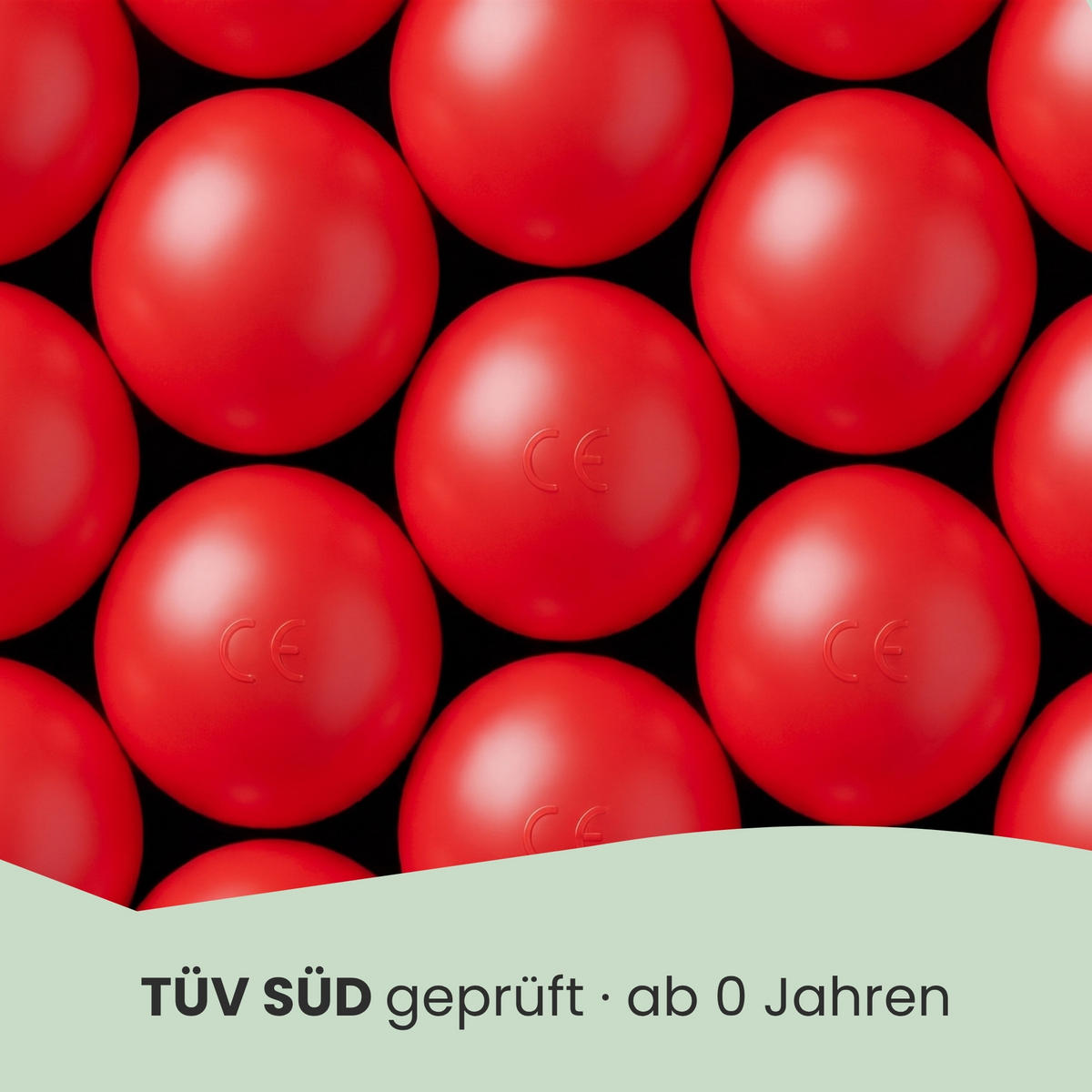 BÄLLEBAD-BÄLLE 50 Stück, Rot, 5.5 cm - Rot, Kunststoff (5.5/5.5/5.5cm) - Littletom