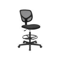 BÜROSTUHL MIT NETZBEZUG - Schwarz, Leder (45/118/48cm) - Hansiro