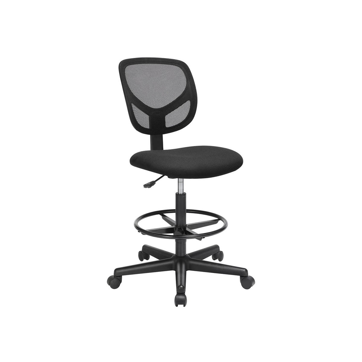 BÜROSTUHL MIT NETZBEZUG - Schwarz, Leder (45/118/48cm) - Hansiro