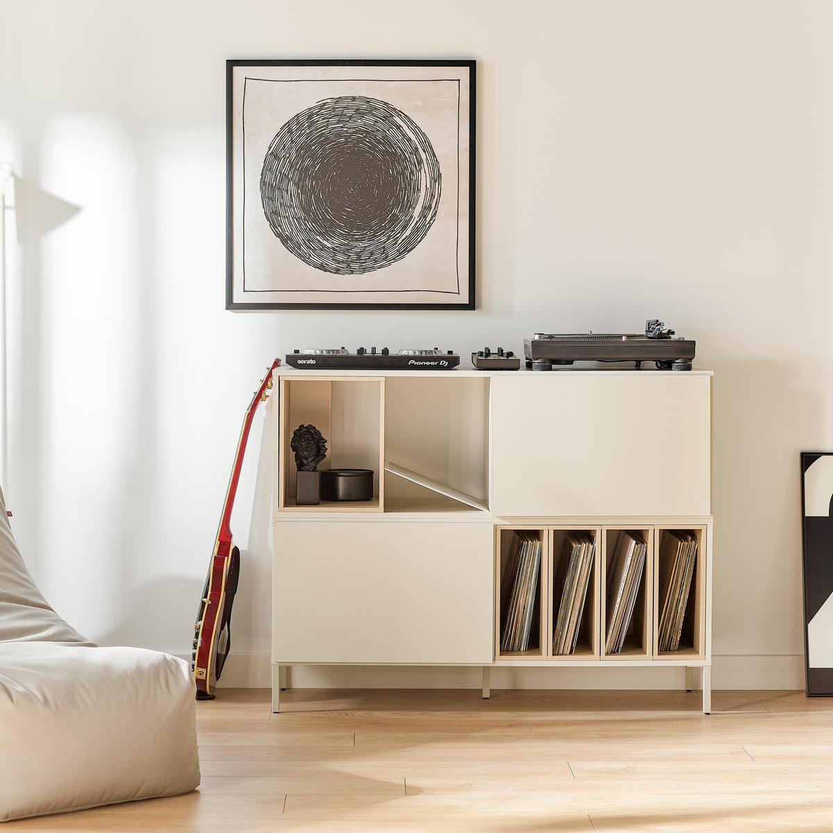 SIDEBOARD INTO - Beige, Holzwerkstoff (43.5/94.5/121cm) - Vox Möbel