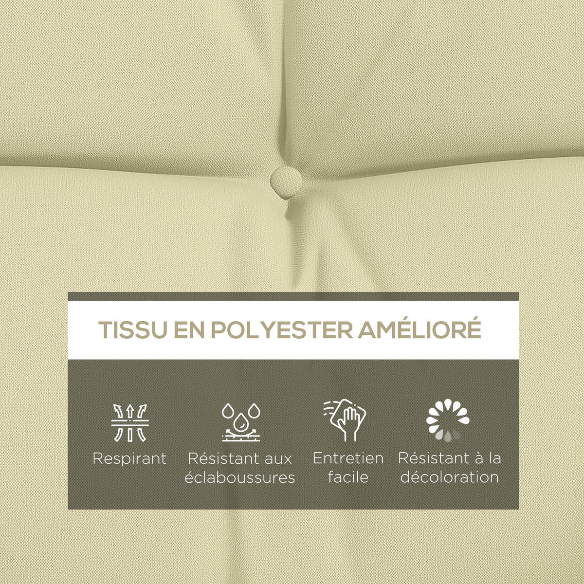 SESSELAUFLAGEN Creme 1 Stück - Beige, Kunststoff (50/10/150cm) - GiPP