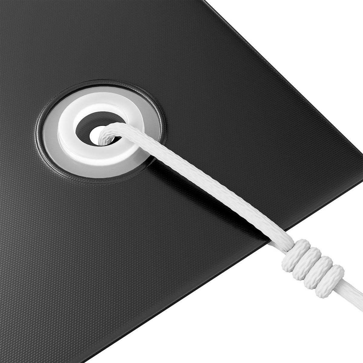 POOLKISSEN Viereckig 2x4 Meter aufblasbar - Schwarz, Kunststoff (190/382cm) - Juskys