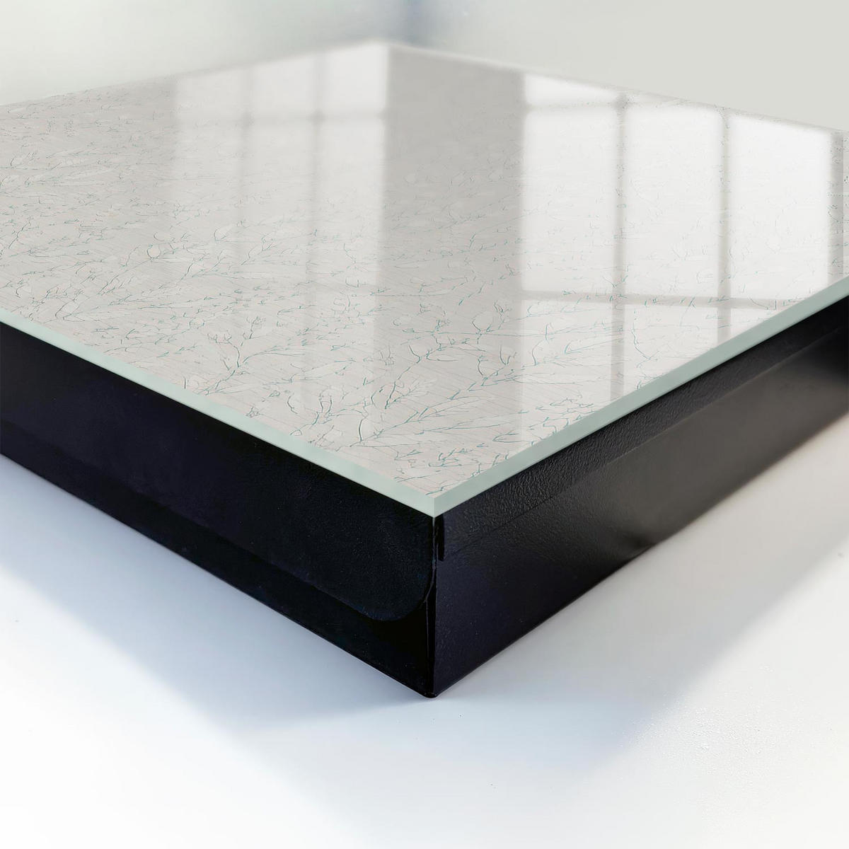 SCHLÜSSELBOX Schwarz 30x30 cm- Türöffnung nach rechts - Natürliche Eleganz - Beige, Metall (30/30/5cm) - TULUP