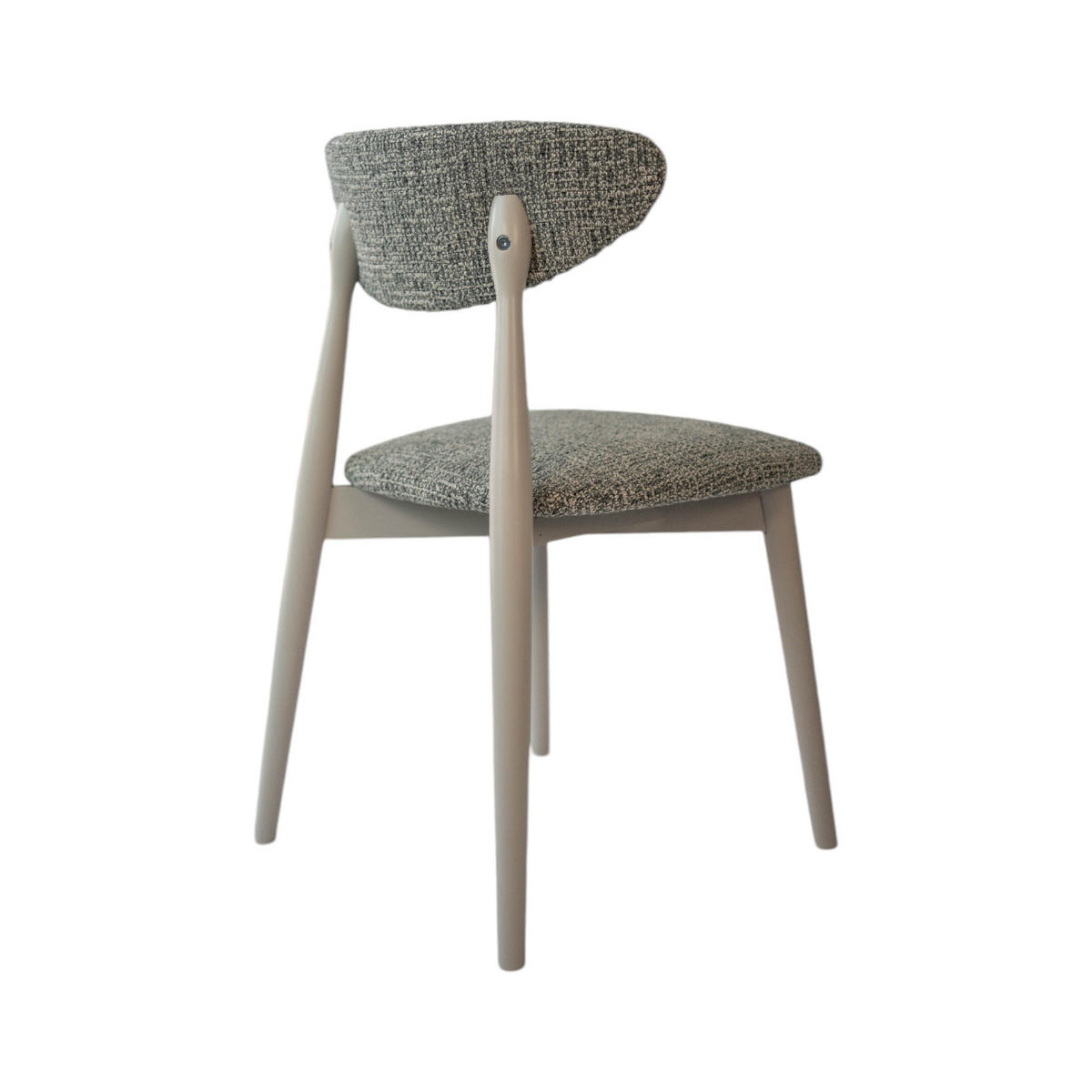 STUHL Ryga I 48 x 45 x 80 cm, mit gepolsterter Rückenlehne und Sitzfläche, grau, kaschmir - Kaschmir/Grau, Metall (48/80/45cm) - Margaret Hadas24