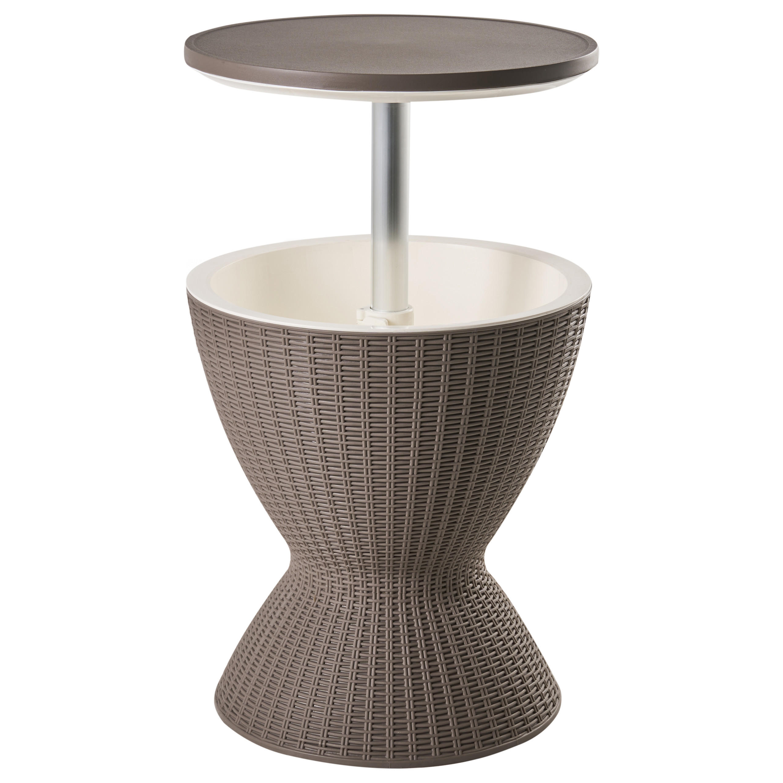 Beliani CHLADICÍ BAR 49/49 cm Holzoptik Hnědý Aisa
