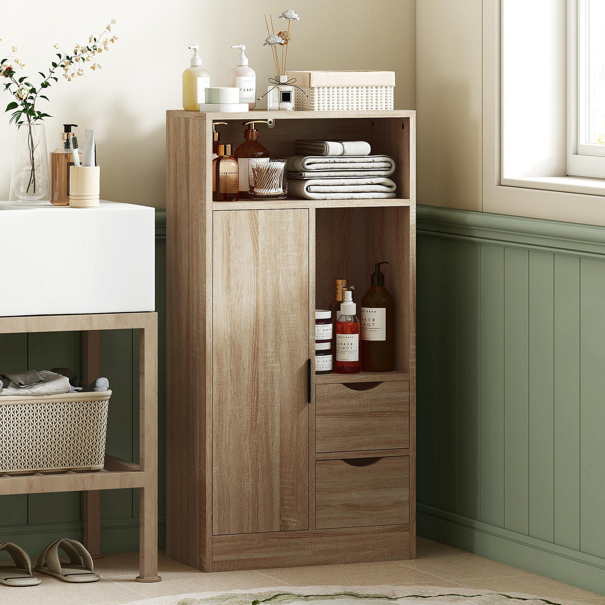 MIDISCHRANK DE-17351 Naturholz - Naturfarben, Holzwerkstoff (25/100/50cm) - ComfortXL