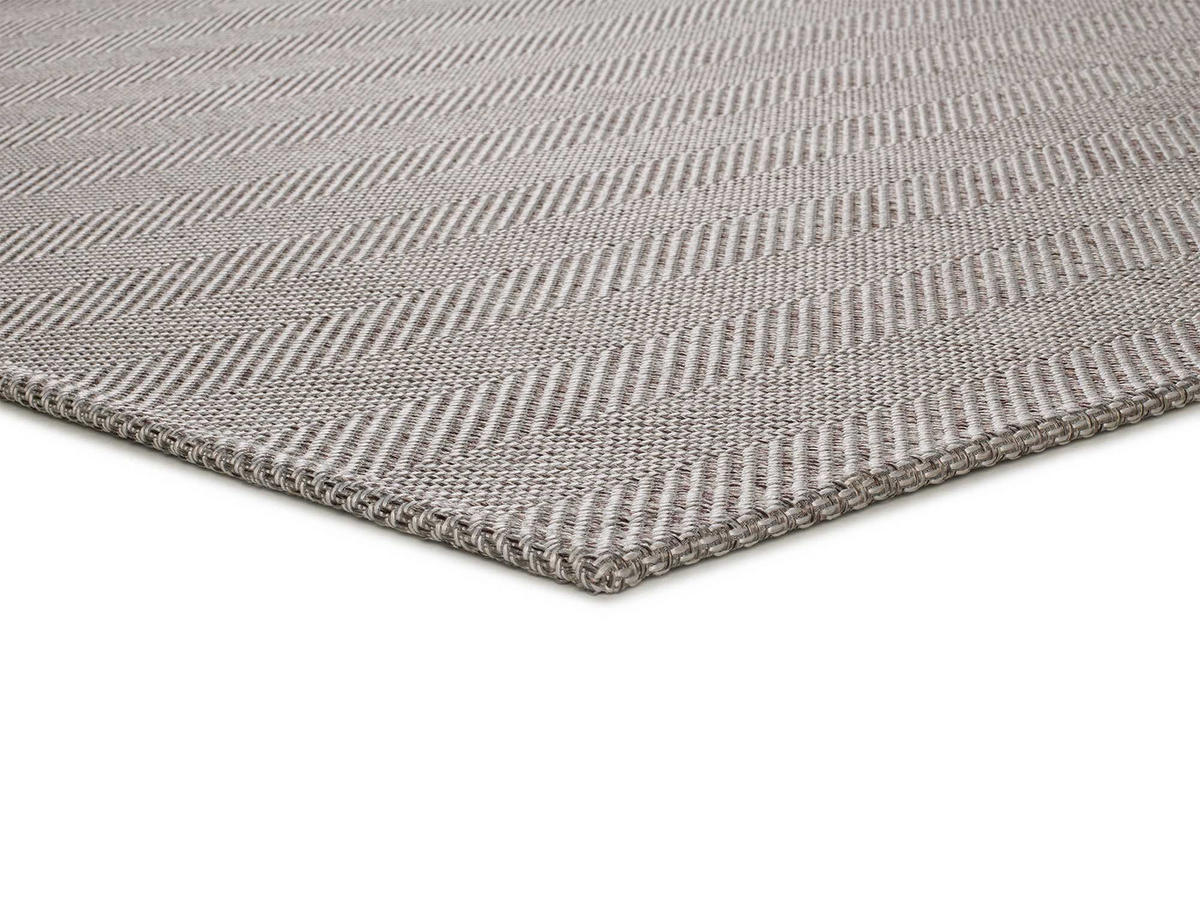 FLACHWEBETEPPICH Silber Espiga 140/200 cm - Silberfarben, Textil (140/200cm) - Atticgo