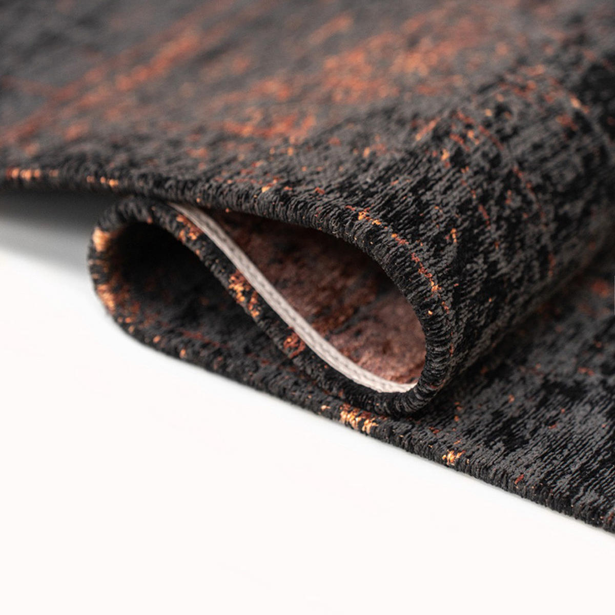 TEPPICH Soho Copper Mad Men Griff 240/340 cm - Schwarz, Textil (240/340cm) - Louis De Poortere