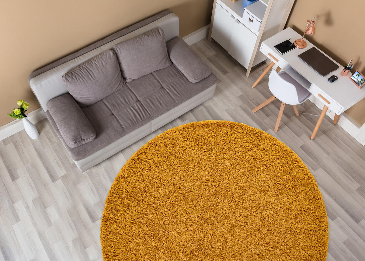TEPPICH Soffi 120 cm - Goldfarben, Textil (120/120cm) - rugsX